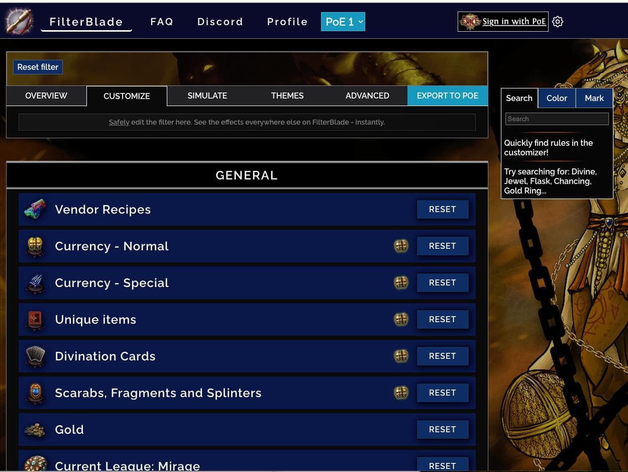 FilterBlade screenshot 2