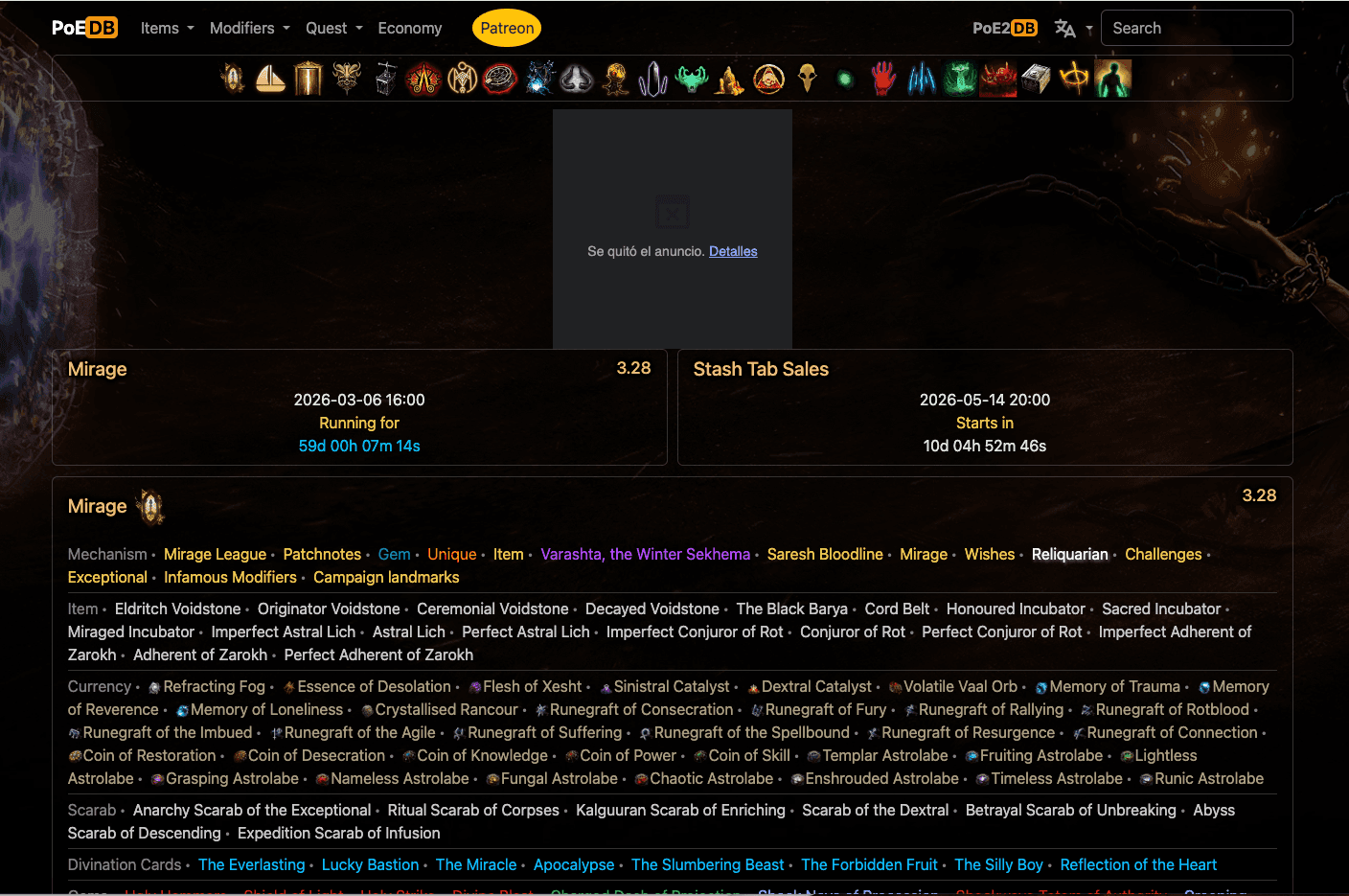 PoEDB screenshot 1