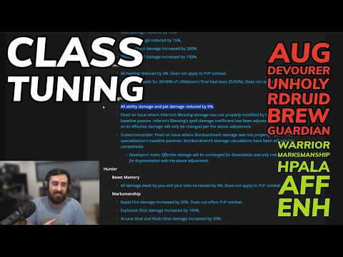 Class Tuning - Sweeping Changes inc! Raid Nerfed too!