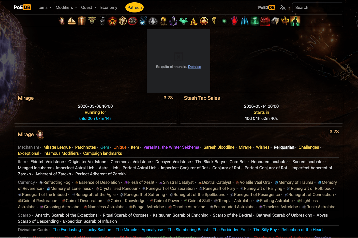 PoEDB screenshot 1